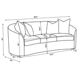 Rainn 3-piece Boucle Upholstered Sloped Arm Sofa Set Latte