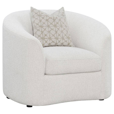 Furniture City Houma - Coaster - Rainn Boucle Upholstered Sloped Arm Accent Chair Latte - 509173