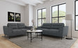 Furniture City Houma - Coaster - Nolan 2-piece Upholstered Sofa Set Charcoal - 509281-S2