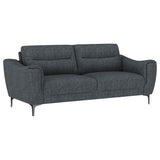 Furniture City Houma - Coaster - Nolan Upholstered Sloped Track Arm Sofa Charcoal - 509281