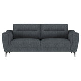 Nolan Upholstered Sloped Track Arm Sofa Charcoal