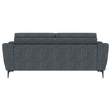 Nolan Upholstered Sloped Track Arm Sofa Charcoal