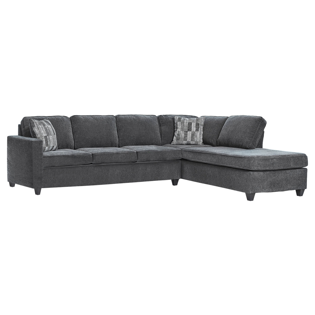 Furniture City Houma - Coaster - Mccord Upholstered Track Arm Sectional Sofa Dark Grey - 509347