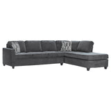 Furniture City Houma - Coaster - Mccord Upholstered Track Arm Sectional Sofa Dark Grey - 509347