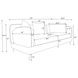 Jade 2-piece Chenille Upholstered Sofa Set Latte