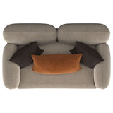 Jade Chenille Upholstered Sculpted Track Arm Loveseat Latte