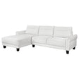 Furniture City Houma - Coaster - Caspian Upholstered Curved Arm Chaise Sectional Sofa White - 509550