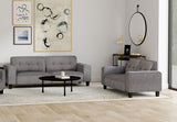 Furniture City Houma - Coaster - Deerhurst 2-piece Upholstered Track Arm Sofa Set Charcoal - 509641-S2