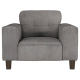 Deerhurst 3-piece Upholstered Track Arm Sofa Set Charcoal