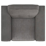 Deerhurst 3-piece Upholstered Track Arm Sofa Set Charcoal