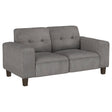 Furniture City Houma - Coaster - Deerhurst Upholstered Track Arm Tufted Loveseat Charcoal - 509642