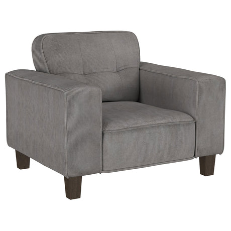 Furniture City Houma - Coaster - Deerhurst Upholstered Track Arm Tufted Accent Chair Charcoal - 509643