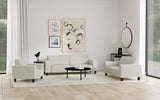 Furniture City Houma - Coaster - Deerhurst 3-piece Upholstered Track Arm Sofa Set Greige - 509647-S3