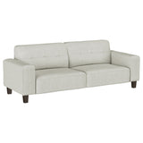 Furniture City Houma - Coaster - Deerhurst Upholstered Track Arm Tufted Sofa Greige - 509647