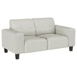 Furniture City Houma - Coaster - Deerhurst Upholstered Track Arm Tufted Loveseat Greige - 509648