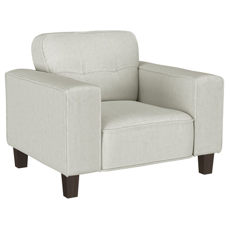 Furniture City Houma - Coaster - Deerhurst Upholstered Track Arm Tufted Accent Chair Greige - 509649