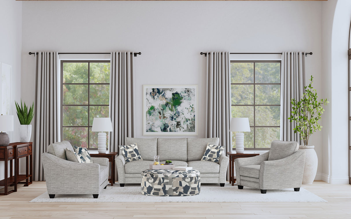 Furniture City Houma - Coaster - Tomkins 3-piece Boucle Upholstered Sofa Set Light Grey - 509671-S3