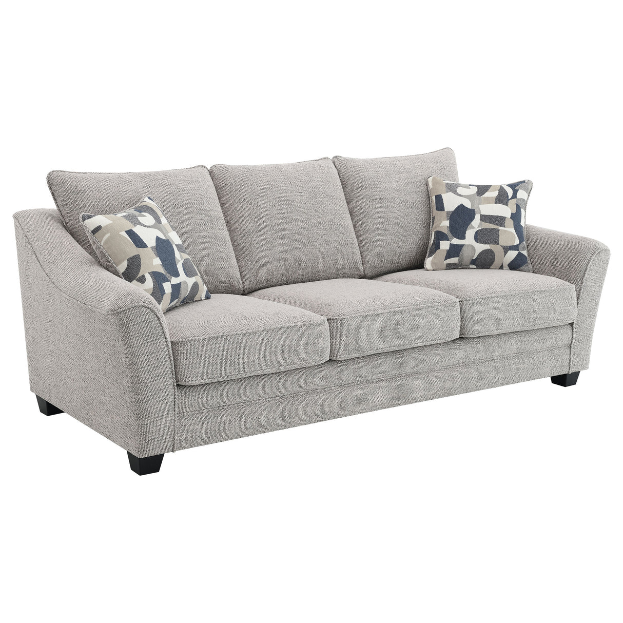 Furniture City Houma - Coaster - Tomkins Boucle Upholstered Sofa Light Grey - 509671