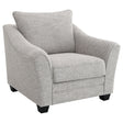 Furniture City Houma - Coaster - Tomkins Boucle Upholstered Chair Light Grey - 509673