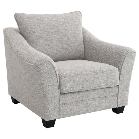 Furniture City Houma - Coaster - Tomkins Boucle Upholstered Chair Light Grey - 509673