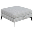 Furniture City Houma - Coaster - Clint Square Upholstered Tufted Storage Ottoman Aloe - 509807