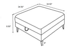 Clint Square Upholstered Tufted Storage Ottoman Aloe