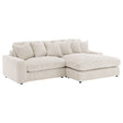 Furniture City Houma - Coaster - Blaine Upholstered Reversible Chaise Sectional Sofa Sand - 509899