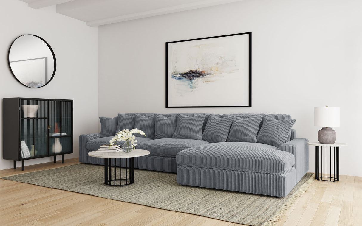 Furniture City Houma - Coaster - Blaine Upholstered Reversible Chaise Sectional Sofa Fog - 509900-SET