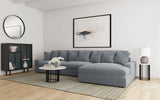 Furniture City Houma - Coaster - Blaine Upholstered Reversible Chaise Sectional Sofa Fog - 509900-SET