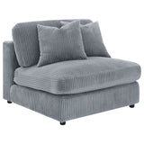 Blaine Upholstered Reversible Chaise Sectional Sofa Fog