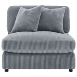 Blaine Upholstered Reversible Chaise Sectional Sofa Fog