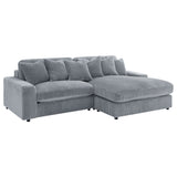 Furniture City Houma - Coaster - Blaine Upholstered Reversible Chaise Sectional Sofa Fog - 509900