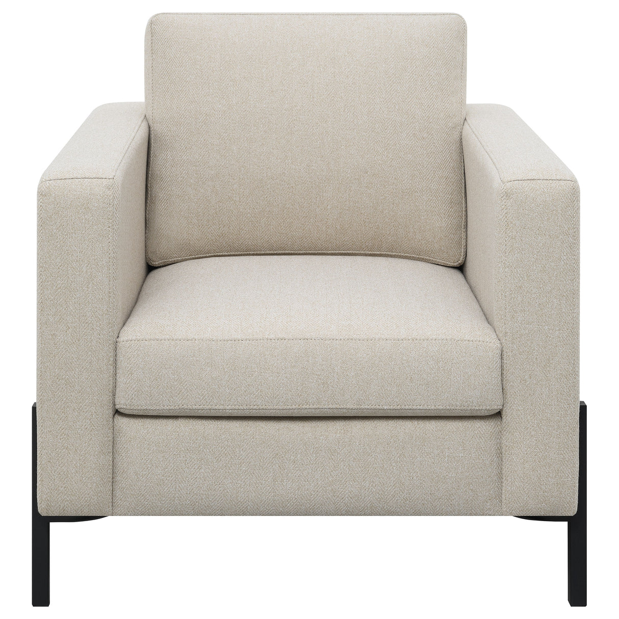 Tilly 3-piece Upholstered Track Arm Sofa Set Oatmeal