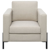Tilly 3-piece Upholstered Track Arm Sofa Set Oatmeal