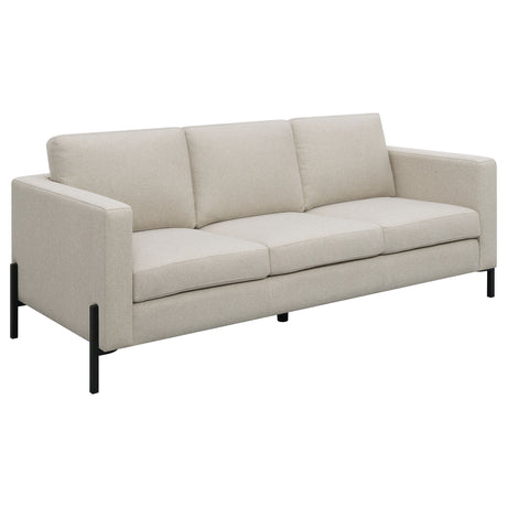 Furniture City Houma - Coaster - Tilly Upholstered Track Arm Sofa Oatmeal - 509901