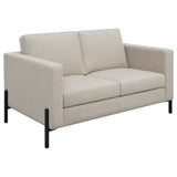 Furniture City Houma - Coaster - Tilly Upholstered Track Arm Loveseat Oatmeal - 509902