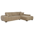Furniture City Houma - Coaster - Octavia Upholstered Sectional Chaise Sofa Camel - 509961