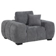 Furniture City Houma - Coaster - Octavia Upholstered Track Arm Accent Chair Charcoal Grey - 509967