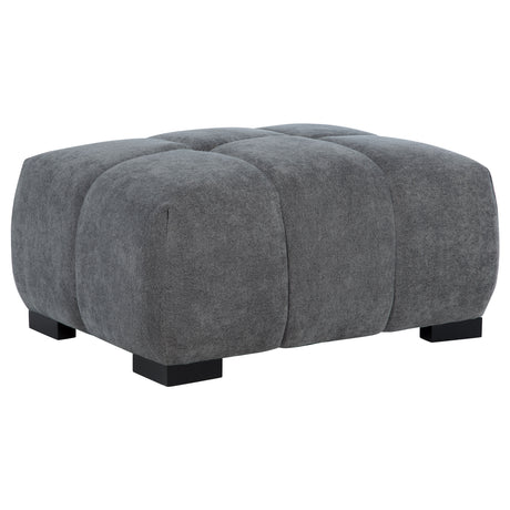 Furniture City Houma - Coaster - Octavia Upholstered Rectangular Ottoman Charcoal Grey - 509968