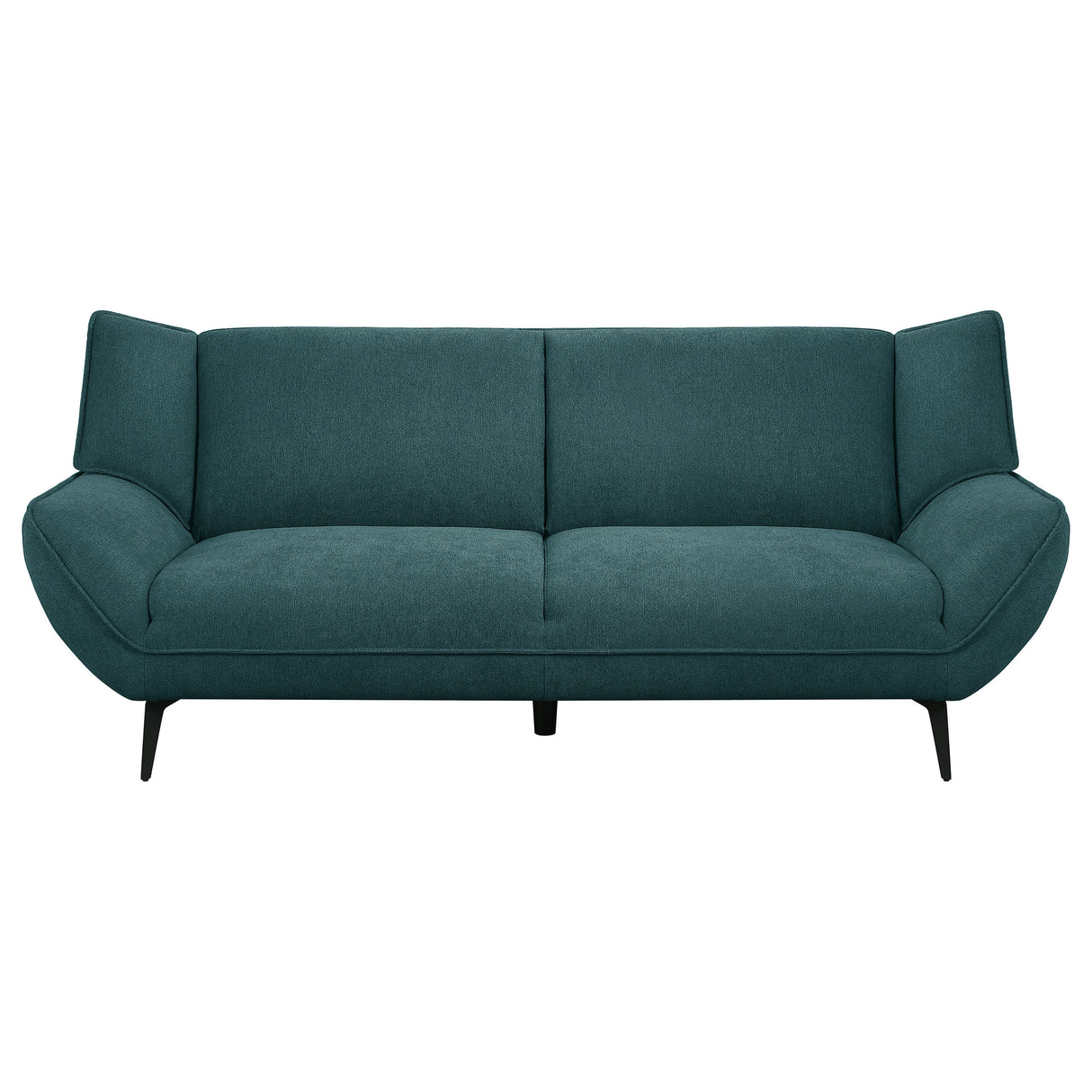 Acton 2-piece Upholstered Flared Arm Sofa Set Teal Blue