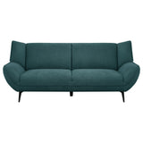 Acton 2-piece Upholstered Flared Arm Sofa Set Teal Blue