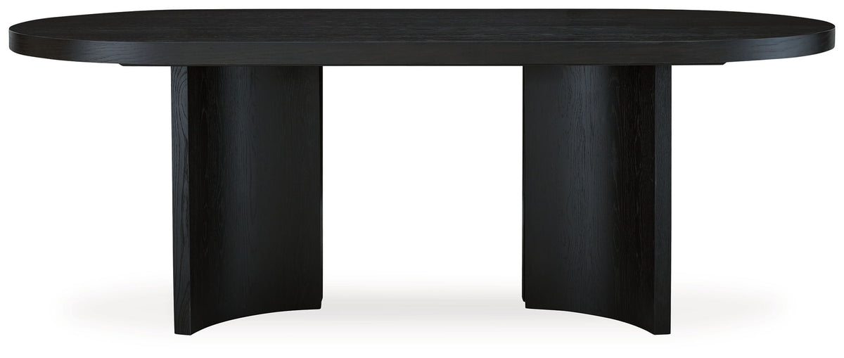 Rowanbeck - Oval Dining Room Table - Black