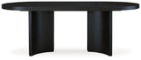 Rowanbeck - Oval Dining Room Table - Black