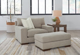 Furniture City Houma - Ashley Furniture - Maggie Oversized Chair and Ottoman - Oversized Chair and Ottoman / Flax - 52004U2