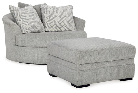 Furniture City Houma - Ashley Furniture - Casselbury Oversized Swivel Chair and Ottoman - Oversized Swivel Chair and Ottoman - 52906U1