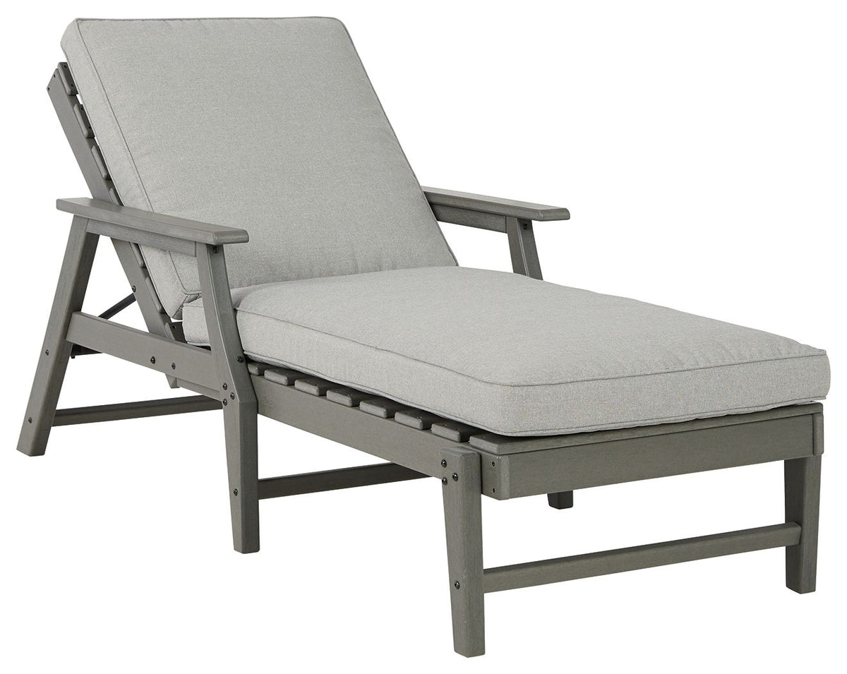 Visola - Chaise Lounge with Cushion - Gray