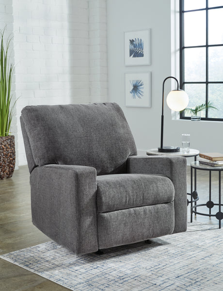 Furniture City Houma - Ashley Furniture - Rannis Recliner - Rocker Recliner / Pewter - 5360225