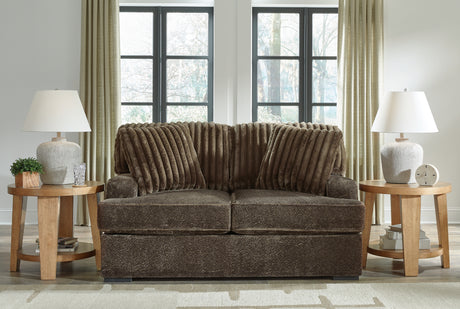 Furniture City Houma - Ashley Furniture - Aylesworth Loveseat - Loveseat / Chocolate - 5370235