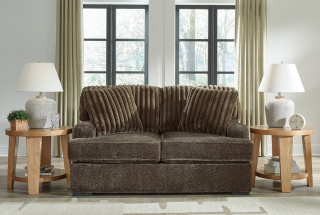 Furniture City Houma - Ashley Furniture - Aylesworth Loveseat - Loveseat / Chocolate - 5370235