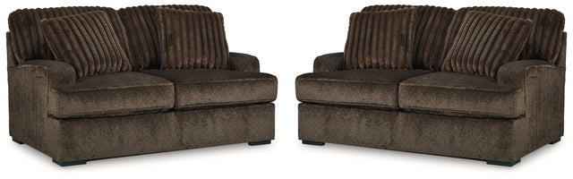 Furniture City Houma - Ashley Furniture - Aylesworth 2 Loveseats - 2 Loveseats - 53702U5